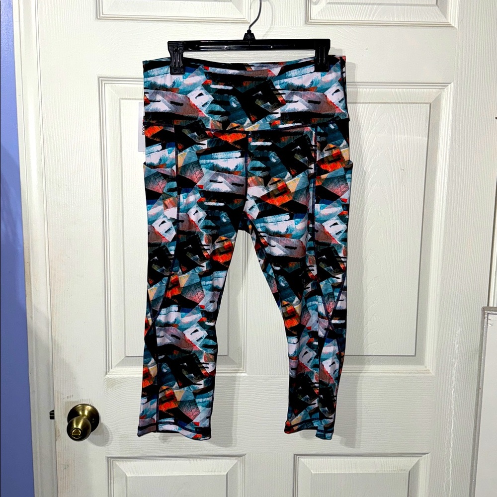 Colorful Abstract Yoga Leggings XL
